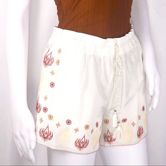 Rachel Zoe Stephanie Embroidered Voile Ecru Shorts Size Small - Picture 1 of 16